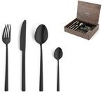 Amefa METROPOLE Besteck Set 24-teilig PVD schwarz | Mit Besteckbox | Besteckset...