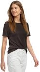 Street One Basic T-Shirt mit Rundhals in Unifarbe Black Coffee 34