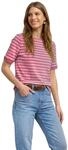 T-Shirt mit Boat Neck und Streifen