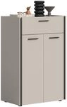 xonox.home &ndash; Schuhkommode Emil 75x106x37 cm in Kaschmir Melamin und schwarzen