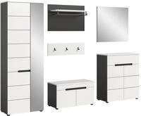 xonox.home - Garderobenkombination Canu 5tlg. 255x190x37 cm in Korpus Basalt...