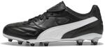 PUMA King Liga FG/AG Fu&szlig;ballschuh, Unisex, Schwarz/Silber/Wei&szlig;, 6 UK