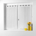 Douceur d'int&eacute;rieur, Gardinen, 2 x 70 x 200 cm, Linahe Wei&szlig;, sandgestrahlt,