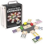 Goliath - Mexican Train Dominoes, Metall Tin, Domino Spiel f&uuml;r Kinder ab 6 Jahren,