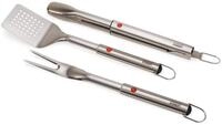 Joseph Joseph GrillOut 3-teiliges Edelstahl BBQ-Utensilien-Set, Wender, Zange &