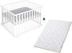 roba Set inkl. Laufgitter 75 x 100 cm + Matratze - Laufstall Komplettset mit...
