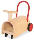 PINOLINO Enzo Kinder Lauflernwagen und Rutschauto, Holz, Natur/Rot, f&uuml;r Kleinkinder