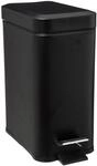 5five - rechteckiger abfalleimer Soft Close Edelstahl 5l schwarz