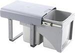 EKOTECH Einbau-Abfallsammler Ekko Front 40 1 x 16/2 x 8 Liter Kunststoff Grau