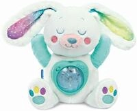 Baby Clementoni Schneehase mit Nordlicht-Projektion - Weicher Pl&uuml;sch-Hase als
