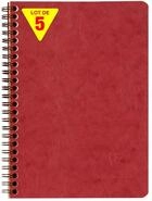 Clairefontaine 785662Cpack - Packung 5 Spiralbuch - Notizheft Age Bag mit
