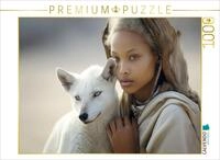 Puzzle &middot; Portr&auml;ts in der W&uuml;ste | Frau mit einem Schakal &middot; 1000 Teile &middot;