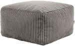 Icon Amara Hocker, Dunkelgrau, Flauschiger Sitzsack Cord, Sitzpuff, Pouf Hocker...