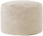 Icon Milano Hocker, Beige, Flauschiger Cord Stoff, Sitzsack Cord, Sitzpuff, Pouf