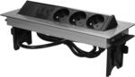 ORNO AE-1364 Versenkbare Einbau Steckdosenleiste 3-Fach mit USB-Ladeger&auml;t,1,8 m