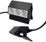 UNITEC 30893 Klemmsteckdose inkl. Zuleitung und Netzstecker | 3 Steckdosen 