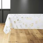 Douceur d'Int&eacute;rieur Bloomy Tischdecke, rechteckig (150 x 300 cm), Wei&szlig;/Gold,