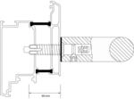 KWS 8B730660000 Befestigungszubeh&ouml;r S23 einseitig, T&uuml;rbeschlag f&uuml;r Holz,