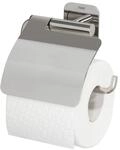 Tiger Colar Toilettenpapierhalter mit Deckel zum Kleben, Edelstahl poliert, mit