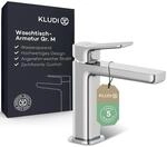 KLUDI-X3 Waschtischarmatur mit Push-Open Ablaufgarnitur, Auslaufh&ouml;he 110 mm,