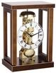 Hermle 23056-030791 Tischuhr in puristischem Design Nussbaum Braun 18,5cm x 26,5cm x