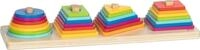 goki 58301 Sortierspiel Farbpyramiden &ndash; Lernspielzeug Formen und Farben aus...