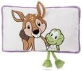 NICI Kissen Rehbock Ren&eacute; Roebuck & Frosch Fridolin Frog 43x25cm - wei&szlig; -