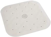 WENKO Duscheinlage Mod. Natur-Kautschuk Beige rutschfest mit Saugn&auml;pfen f&uuml;r