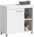 xonox.home &ndash; Waschbeckenunterschrank Noah 65x63x31 cm in Wei&szlig; &ndash; Kompakter