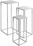 HAKU Blumens&auml;ule 3er Set Coolgrey, Metall - Ma&szlig;e: B 18/23/28 x H 50/60/70 x T