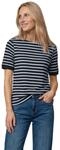 T-Shirt mit Boat Neck und Streifen