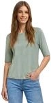 Street One Basic T-Shirt mit Rundhals in Unifarbe Eucalyptus Green 34
