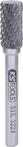KS Tools 515.3224 HM Zylinder-Fr&auml;sstift Form A ohne Stirnverzahnung, 10mm