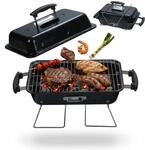 Relaxdays Tischgrill, tragbarer Klappgrill, HBT: 36 x 56 x 30,5 cm, Bel&uuml;ftung,
