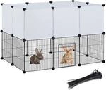 Relaxdays Freilaufgehege, DIY Freigehege zum Stecken, HBT 72,5 x 110 x 74 cm,