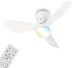 BRILONER - LED Deckenventilator mit Beleuchtung, Fernbedienung, Leiser...