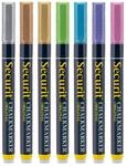 SECURIT - 7er-Set Kreidemarker - F&uuml;r nicht-por&ouml;se Oberfl&auml;chen (Schwarze...