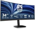 PHILIPS 34B2N3500C 34 Zoll Curved, UW-QHD USB Hub Monitor, 120Hz, VA Panel, 4ms...