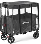Sekey Bollerwagen Regenschutz f&uuml;r Bollerwagen Faltbar mit Dach, Bollerwagen...