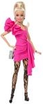 Barbie Deluxe Style-Puppe Nr. 15 mit knallpinkem Barbiecore-Kleid, blondem