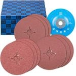 PFERD Fiberscheiben-Set, 10-tlg. | Korund &Oslash;125mm A36, 60, 80 mit...