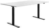 Topstar h&ouml;henverstellbarer Schreibtisch E-Table Holz 180x80 schwarz/wei&szlig;
