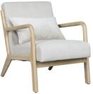 byLIVING Sessel NOHR/Grob-Cord Off White/Gestell und Armlehnen Massivholz...
