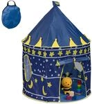 Relaxdays Spielzelt Mond & Sterne, f&uuml;r Kinder, Indoor, HD 135x100 cm,...