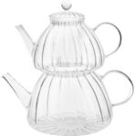 Karaca Lori Teekanne aus Glas, 0,6-1,2 Litern, Glasgriff verbindet Eleganz mit