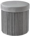 Relaxdays Hocker Samt, Sitzhocker mit Stauraum, gepolstert, faltbar, HxD: 38 x...