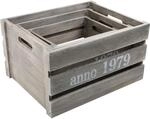 Holzkisten &bdquo;Shabby Chic im 3er Set, mit einem Schriftzug an der Au&szlig;enseite, als