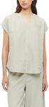 s.Oliver Damen Bluse &ndash; Regular Fit, Seersucker, gestreift, mit Raffung