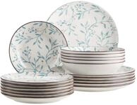 M&Auml;SER Serie Olive, Geschirrset 18-teilig &ndash; Modernes Teller Set f&uuml;r 6...