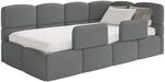Selsey Jugendbett 120x200cm Dunkelgrau Chenille Stoff mit Stauraum und...